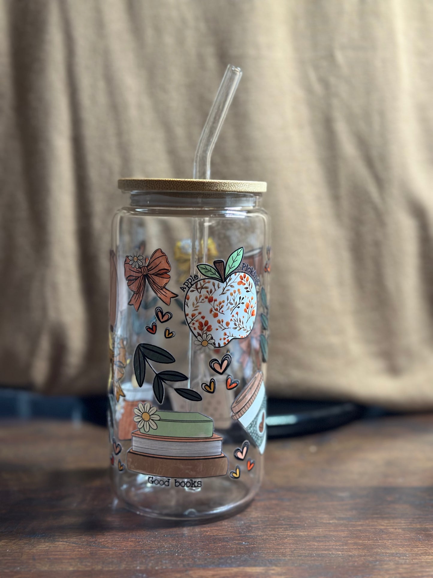Fall Glass Cup