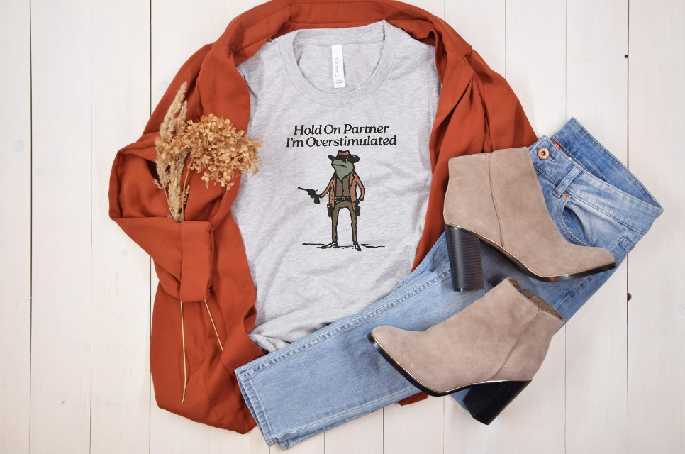 Overstimulated Humor Adult Tee