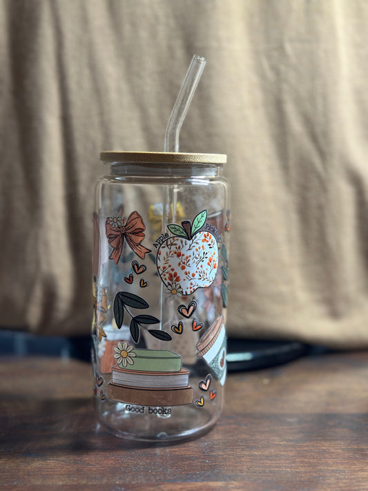 Fall Glass Cup