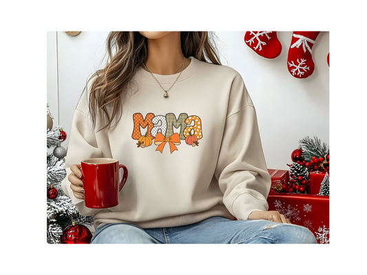 MaMa With Pumpkin Fall Vibe Crewneck