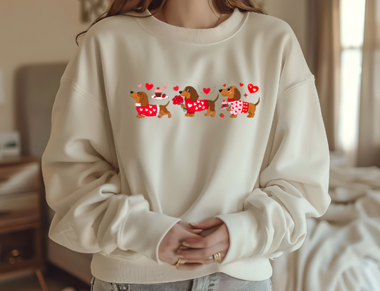 Valentine Dachshund - Cute Crewneck